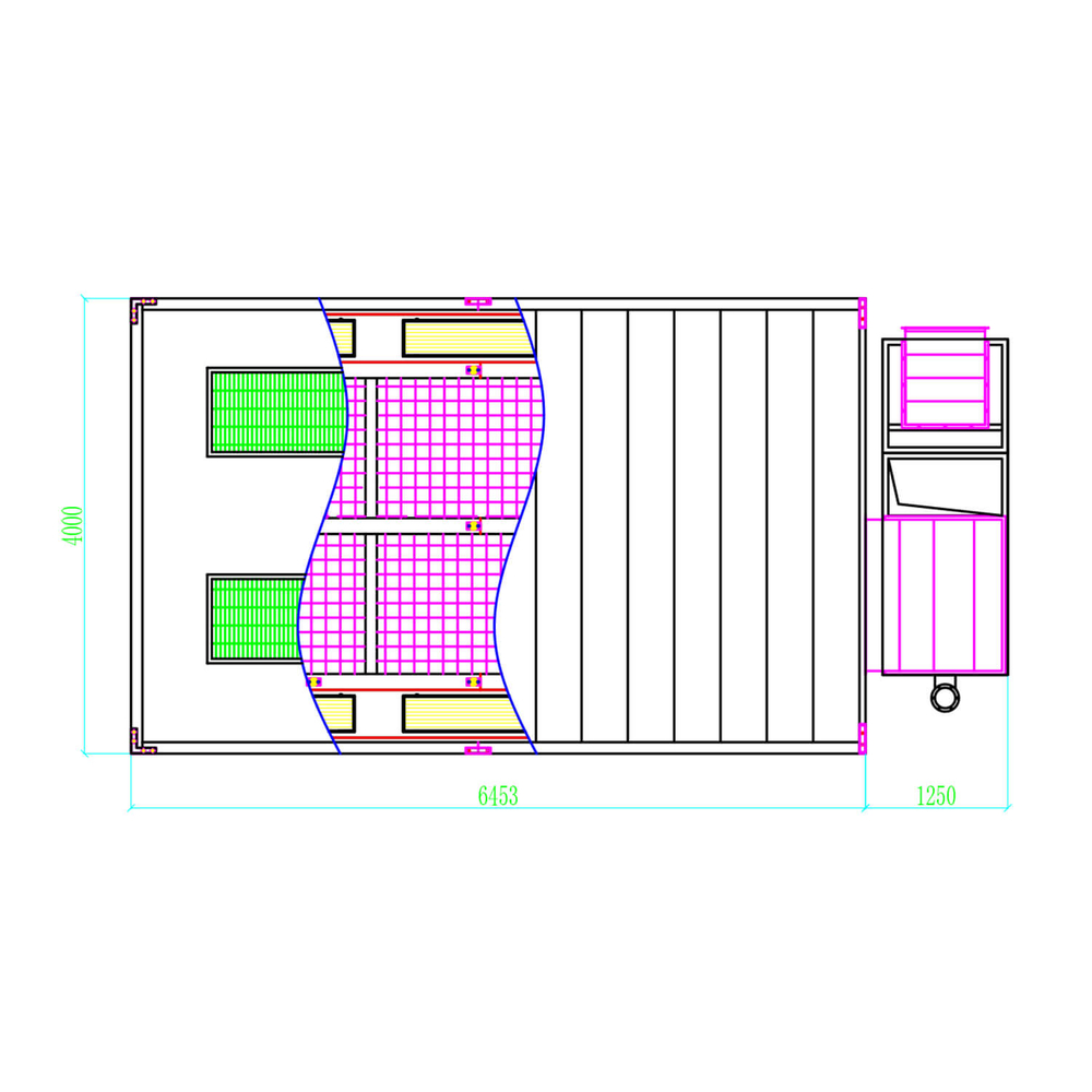 WDK-510M Пост подготовки с двумя полосами решёток для монтажа на приямок, с функией подогрева