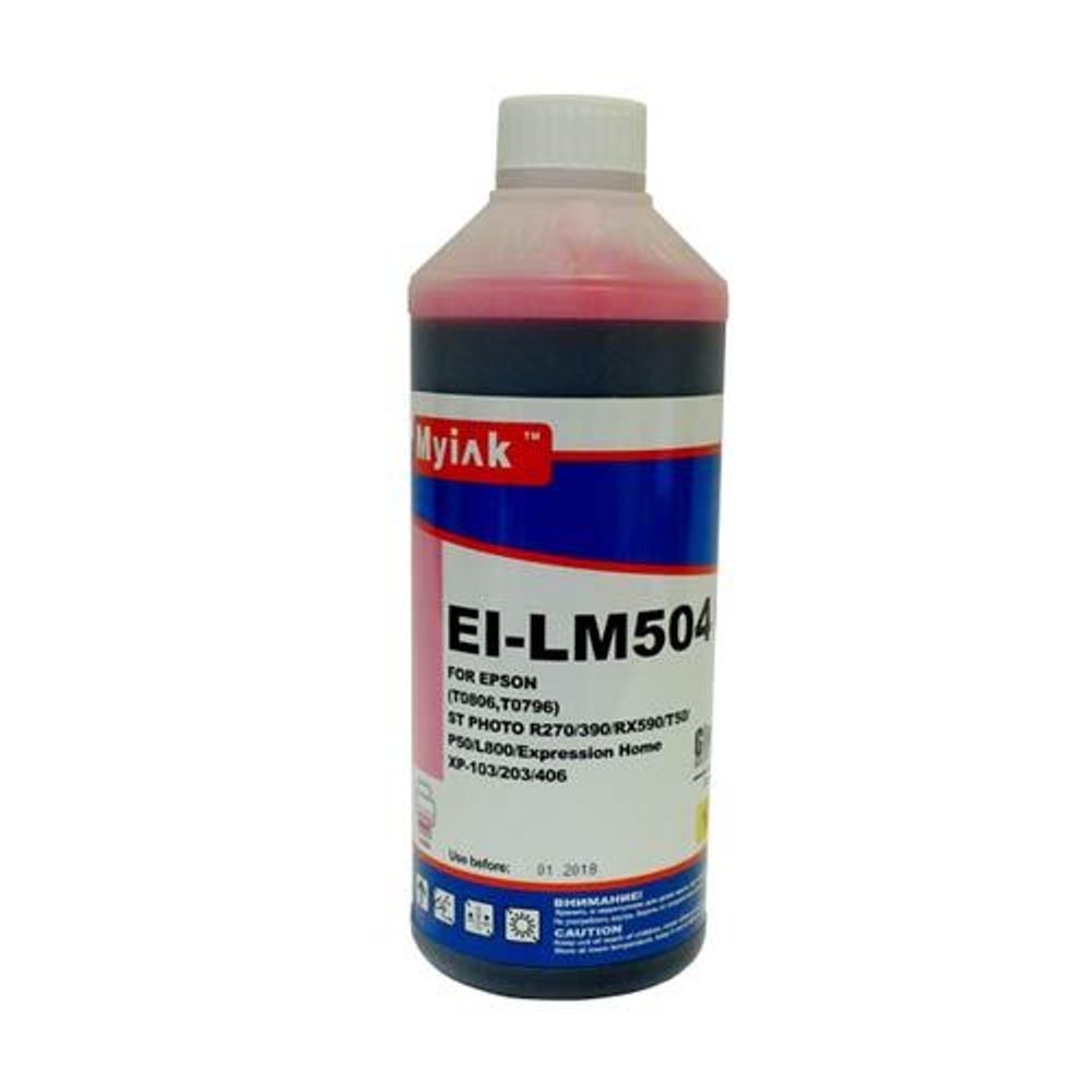 Чернила для EPSON Photo T50/R200/R270/RX590 (1л, light magenta, Dye) EI-LM504 (Gloria) MyInk