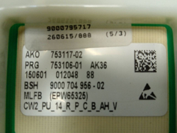 WLG20240OE кт2 Модуль управления и индикация для стиральной машины Bosch Maxx5 б/у