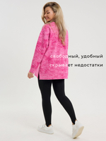 Свитшот кофта черная варенка из футера оверсайз с манжетами