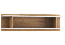 Полка Альба дуб золотой craft / белый премиум