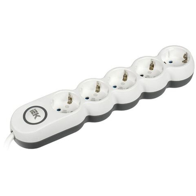 Удлинитель бытовой 5 гн, 5 м, ПВС, 3х1.5 мм2, 16 А, IEK, UNO, WYP53-16-05-05-ZK