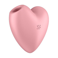 Розовый вибромассажер 7,5см с вакуум-волновой стимуляцией Satisfyer Cutie Heart
