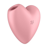 Розовый вибромассажер 7,5см  с вакуум-волновой стимуляцией Satisfyer Cutie Heart