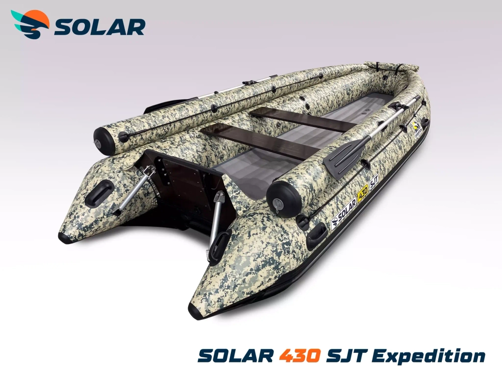 Лодка надувная моторная solar-430 super jet tunnel (expedition)