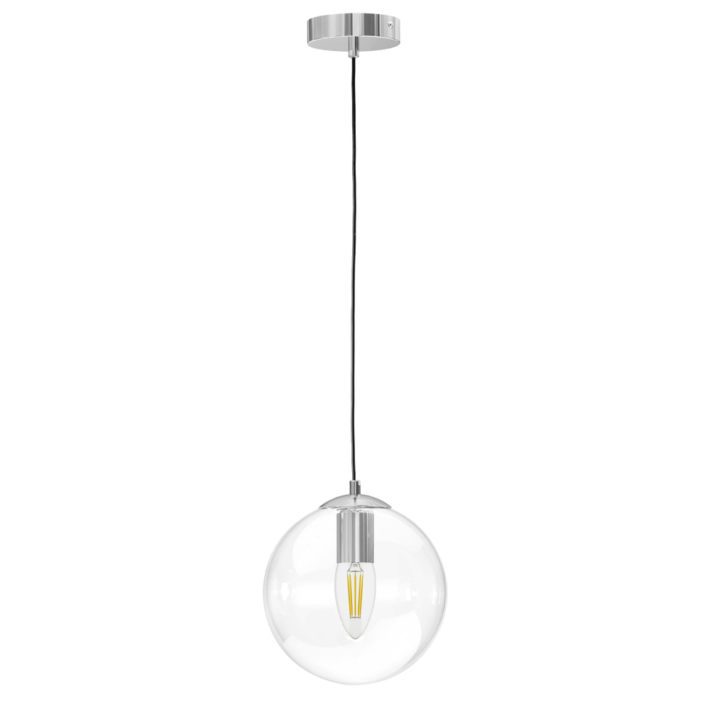 801004 Люстра SFERETTA E27 1х6W (led) E27 ХРОМ/ПРОЗРАЧНЫЙ