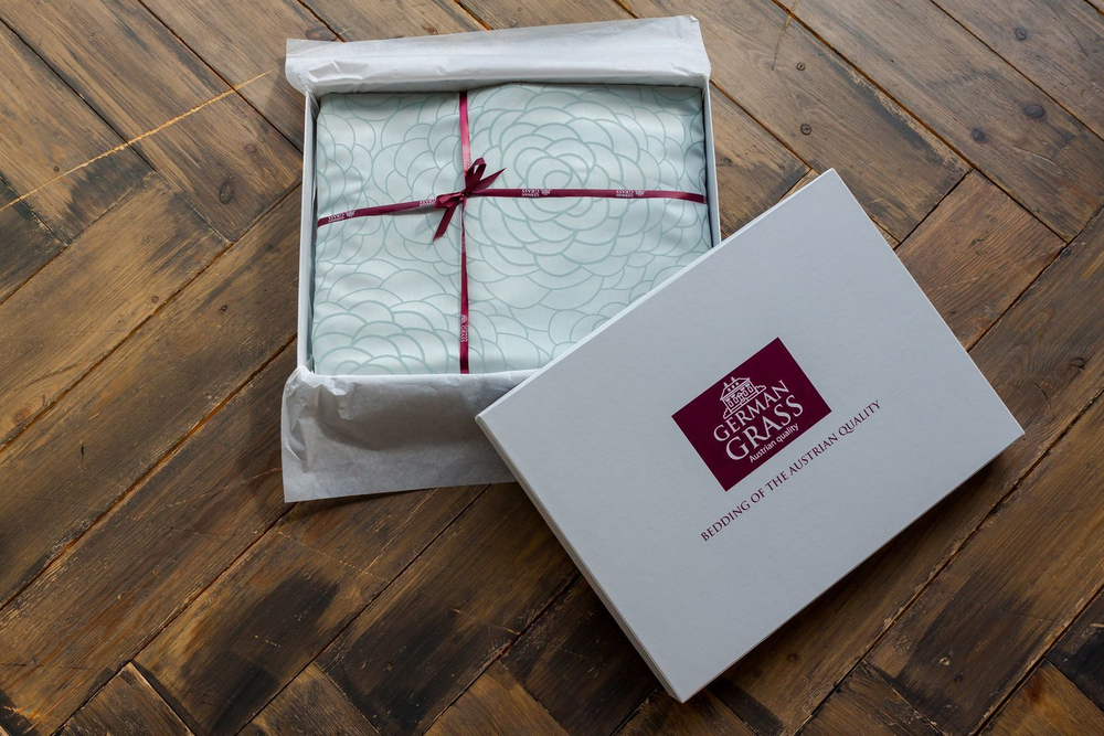 Постельное белье семейное German Grass Azur Palette Grass