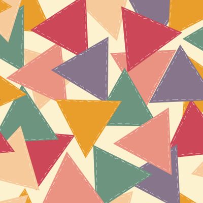 разноцветные заплатки-треугольники