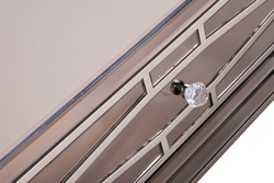 Консоль с ящиками в прихожую 80x42x120см Garda Decor зеркальный фасад