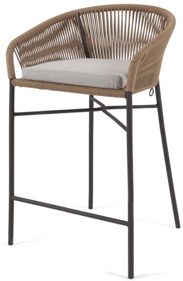 Веревочный барный стул Yanet бежевый 80 см Испания La Forma