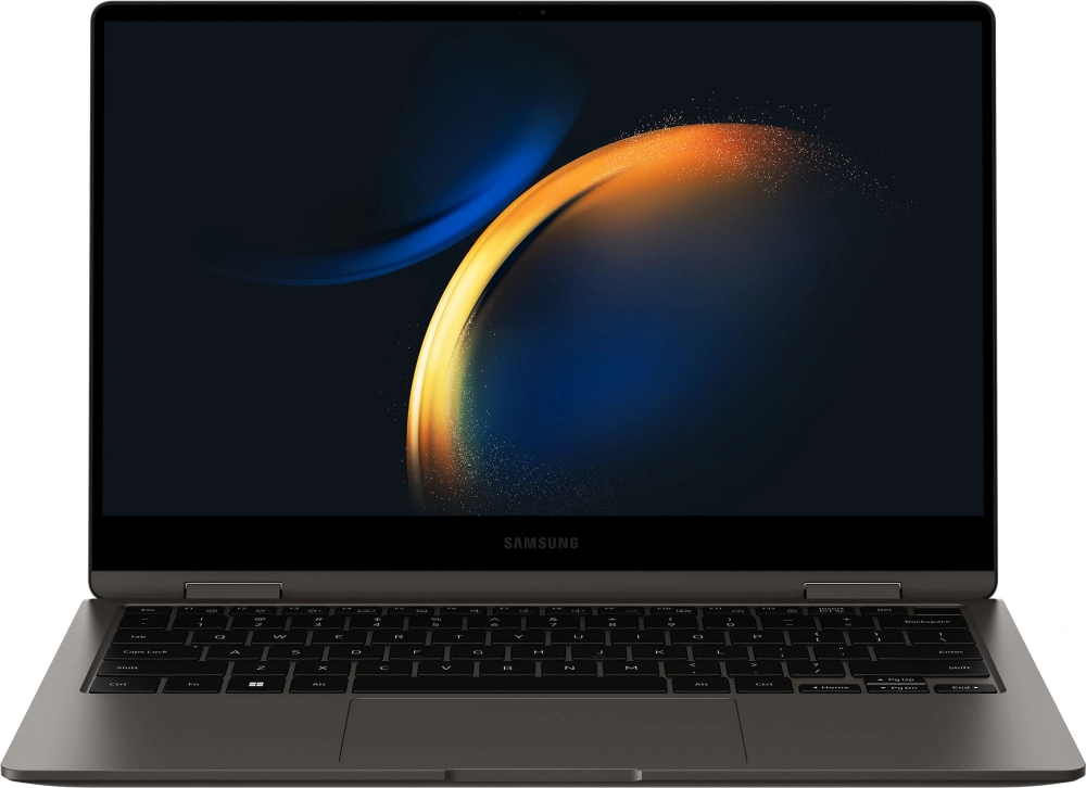 Ноутбук Samsung Galaxy book 3 360 NP730 Core i7 1355U 16Gb SSD512Gb Intel Iris Xe graphics 13.3" AMOLED Touch FHD (1920x1080) Windows 11 Home graphite WiFi BT Cam (NP730QFG-LA1IN)