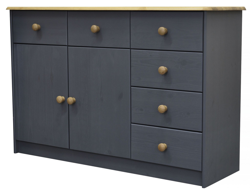 Комод большой деревянный из сосны для вещей с ящиками