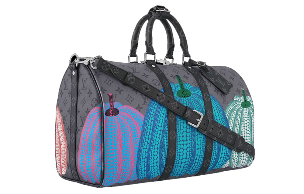LOUIS VUITTON Lv X Yk Keepall Bag 45 Pumpkin Print
