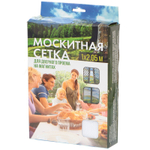 Сетка москитная для двери, 1х2.05 м, на магнитах, липучка, бел, коробка