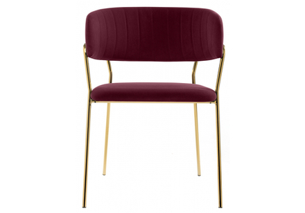Стул на металлокаркасе Woodville Kamelia 1 wine red, gold