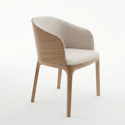 Дизайнерский стул MAKK с подлокотниками cream