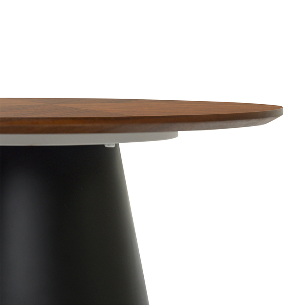 Столик zoe, D60х40 см, коричневый/черный