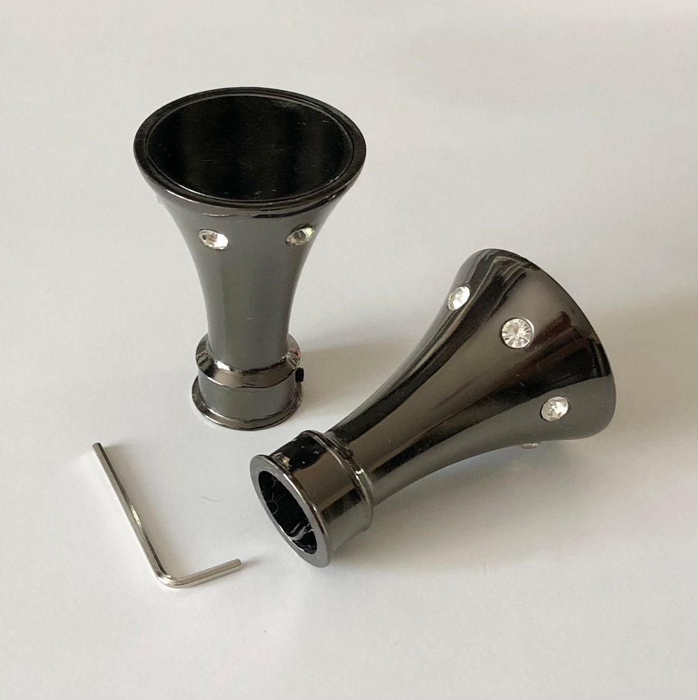 Карниз для штор "Картер" d19 мм однорядный, цвет черный никель