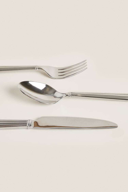 ZARA HOME НАБОР СТОЛОВЫХ ПРИБОРОВ, СТАЛЬНОЙ