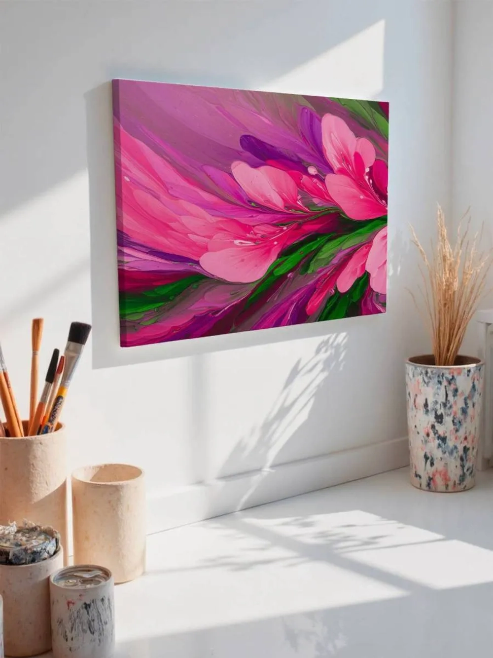 Картина на стену 40 X 50 Цветы абстракция