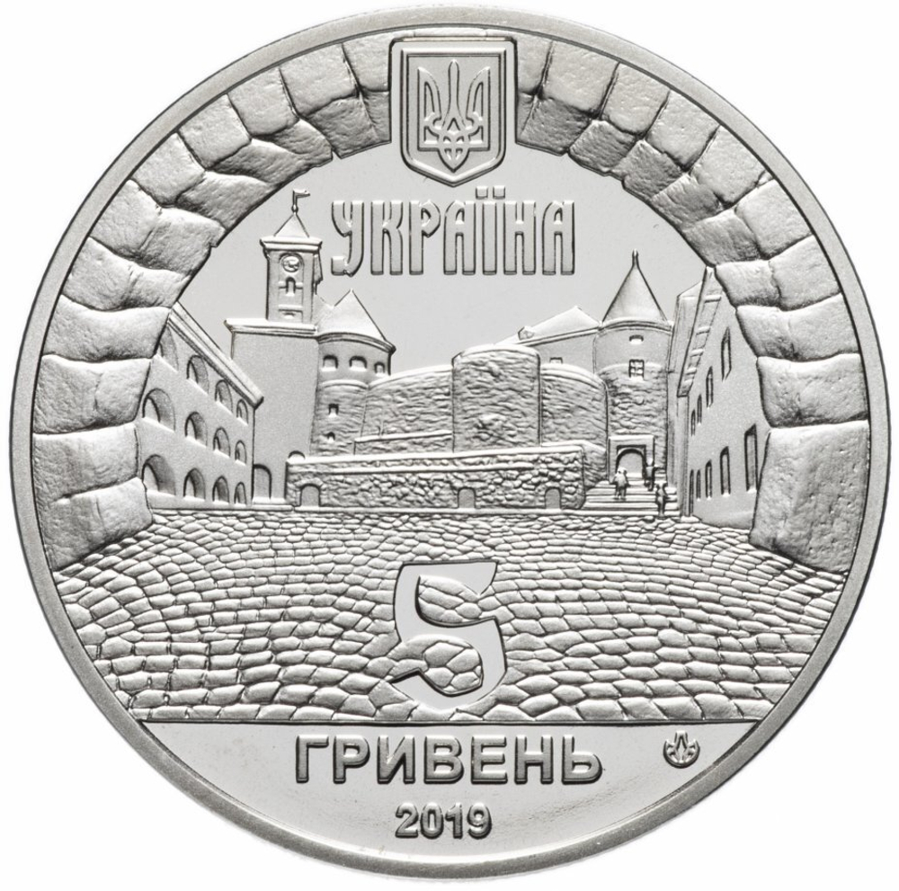 5 гривен. Замок Паланок. 2019 г. Proof