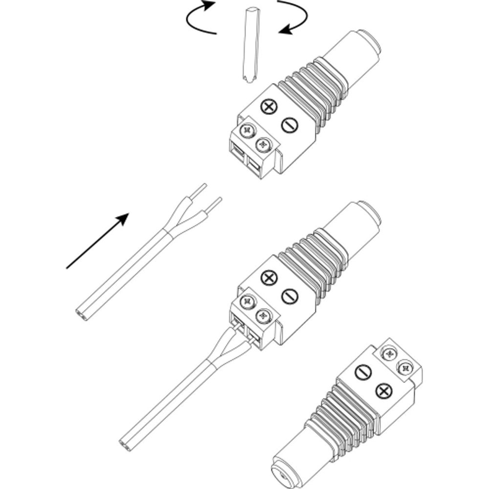 Разъем ЭРА гнездо DC питания 2. 1х5. 5 с клеммной колодкой упаковка блистер 50 шт.