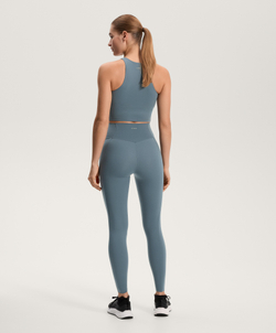 OYSHO Легинсы до щиколотки Compressive, карман и высокая посадка 65 см, серо-синий