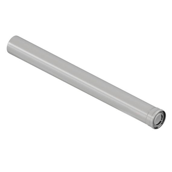 Удлинитель коаксиального дымохода раструбн. Royal Thermo 80/125, 1000 мм для конденсационных котлов