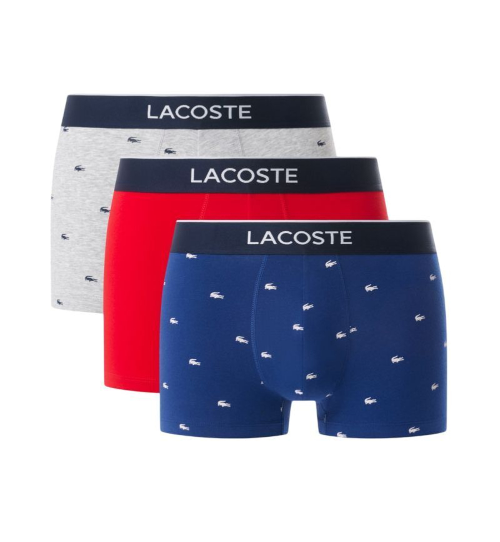Мужские спортивные боксеры Lacoste Stretch Cotton 3P - colorful