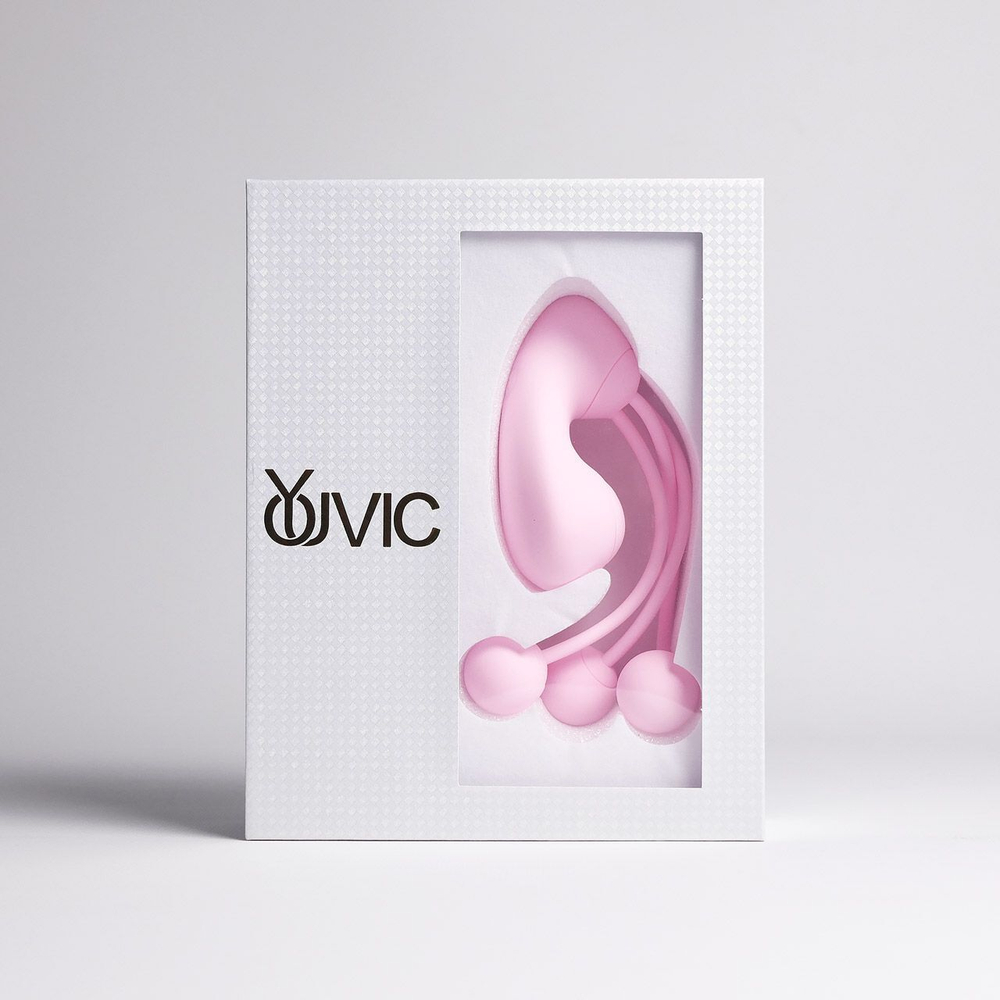 Вакуумный стимулятор клитора Youvic DF923-PINK, 16 см, с виброшариками