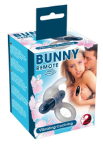 Эрекционное виброкольцо Bunny Remote Cockring с пультом ДУ (Цвет: дымчатый)