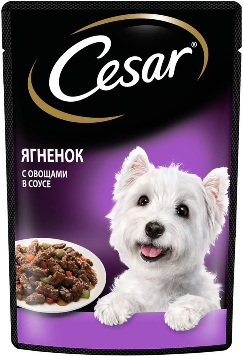 Ягненок с овощами, 85гр влажный корм для собак, Cesar