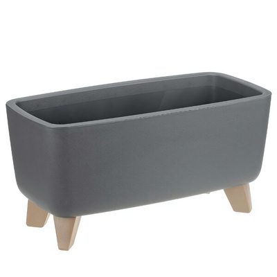 Кашпо ФЛОРИАН овальное низкое с внутренней вставкой на ножках D390 мм 4,2л