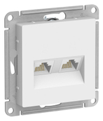 ATLASDESIGN РОЗЕТКА двойная компьютерная RJ45+RJ45, кат.5E, механизм, ЛОТОС