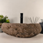 Каменная раковина из речного камня RS-05082 (46*35*14) 0861 из натурального камня