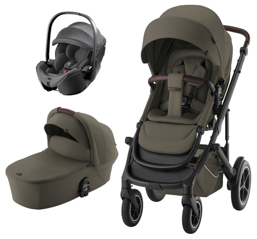 Коляска 3 в 1 Britax Roemer Smile 5Z LUX и автокресло Baby-Safe PRO Classic Deep Grey Urban Olive