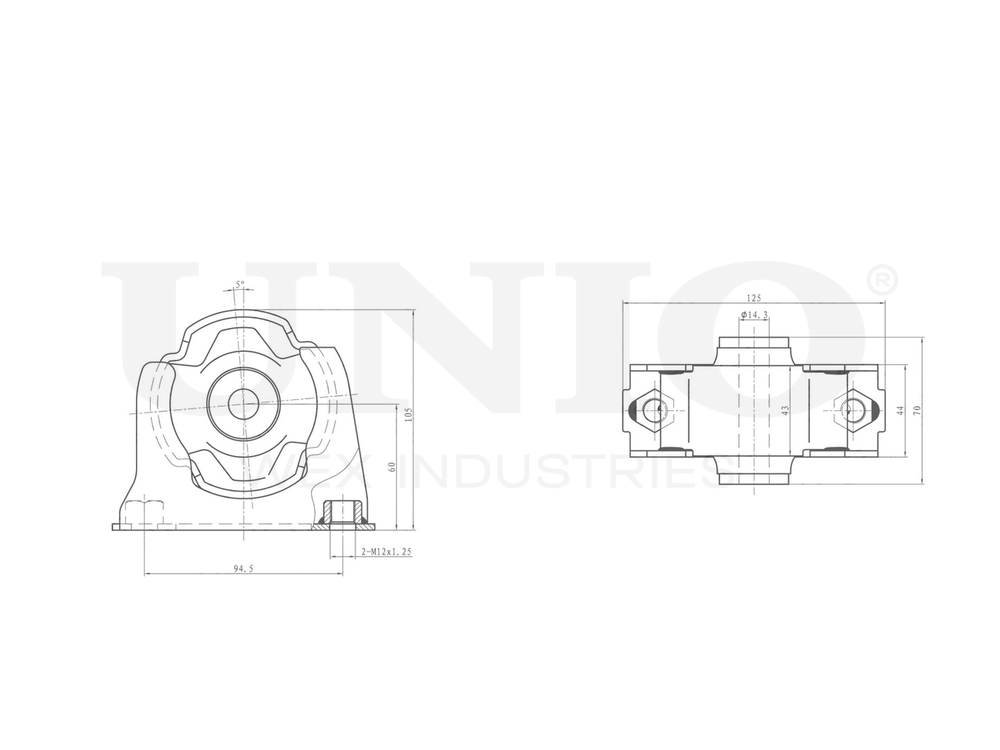 Опора двигателя передняя UNIO RMP-15151
