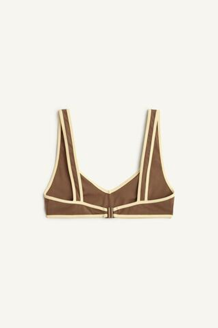 ZARA ТОП-БИКИНИ С V-ОБРАЗНЫМ ВЫРЕЗОМ, ХАКИ