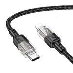 Кабель Type-C на Lightning 27W Hoco U129 (black) (Краснодар склад)