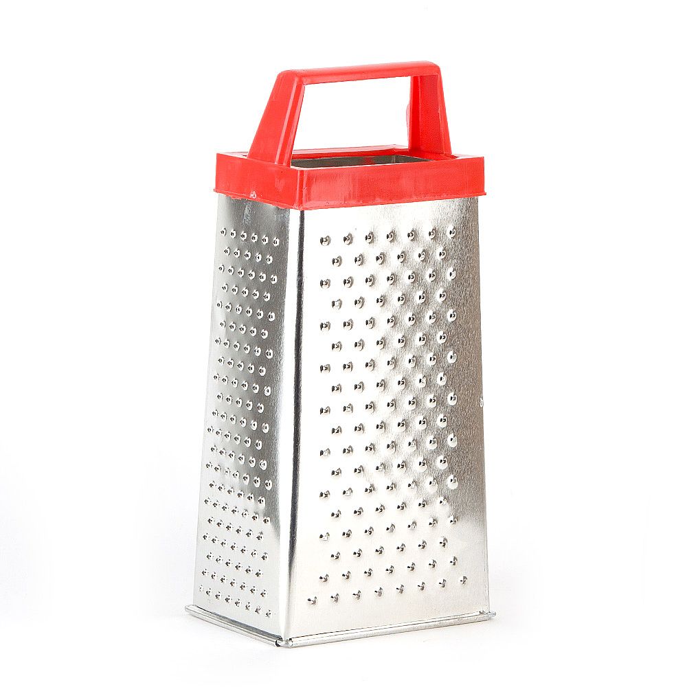 Терка (четырехсторонняя) 9*7*21,5см. (2вида) (жесть, полипропилен) (упаковочный пакет)