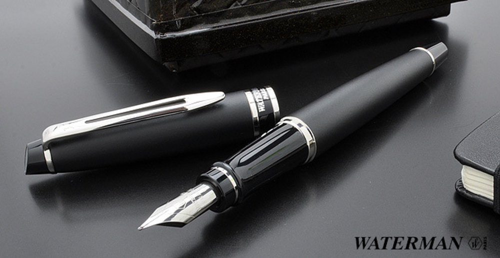 Перьевая ручка Waterman Expert 3, цвет: Matte Black CT, перо: F/M