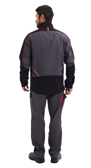 Костюм "Коста" куртка+брюки, цв. серый/черный/красный (тк.Tomboy)