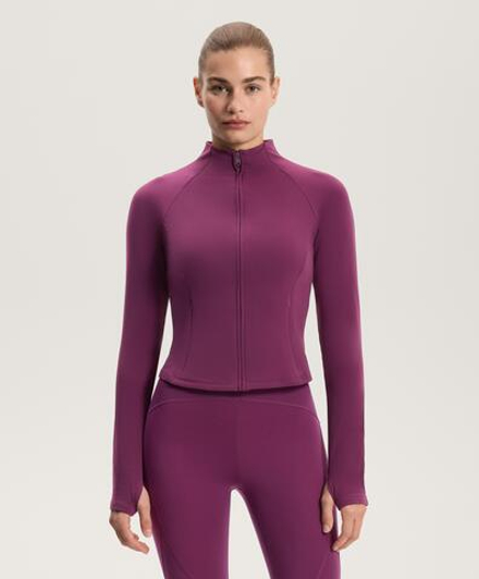 Oysho Легкая и теплая высокотехнологичная куртка, темно-сливовый