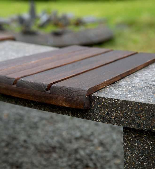 Сиденье для полукруглой скамьи (Concretika)