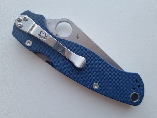 Складной нож Spyderco 81GPCBL2 Paramilitary 2 - нож складн., рукоять-синяя G10, клинок CPM SPY27