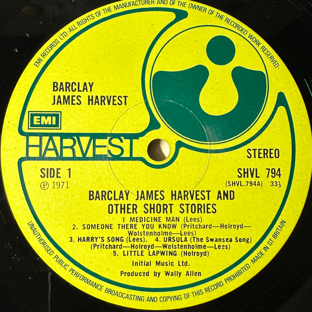 Barclay James Harvest ‎– Barclay James Harvest And Other Short Stories (Англия 1974г.)