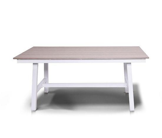 "Сан Ремо" стол обеденный из ДПК, каркас алюминиевый