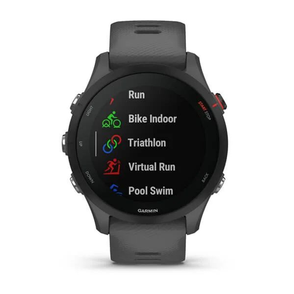 Смарт часы Garmin Forerunner 255 с темно-серым ремешком