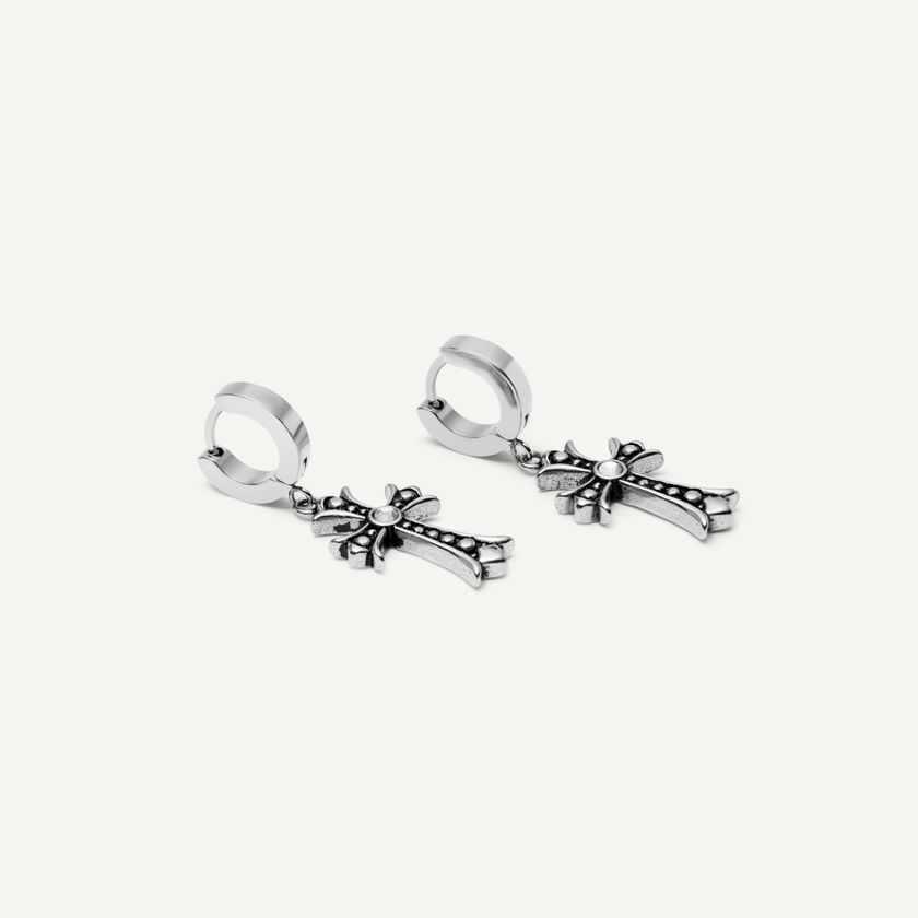 Серьги Винтажный Крест