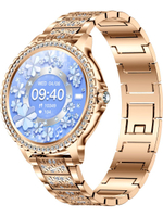 Смарт часы PARASMART Eva i58 (блочный браслет со стразами, золотистый)